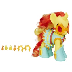 Size: 1500x1500 | Tagged: safe, sunset shimmer, unicorn, fashion style, female, irl, mare, official, photo, simple background, solo, toy, white background