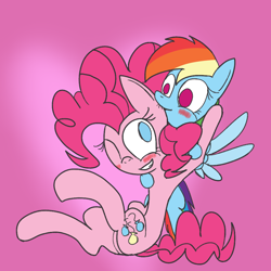 Size: 1024x1024 | Tagged: safe, artist:mr. rottson, derpibooru import, pinkie pie, rainbow dash, earth pony, pegasus, pony, ear bite, female, lesbian, pinkiedash, shipping