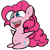 Size: 1000x1000 | Tagged: safe, artist:ramott, pinkie pie, earth pony, pony, belly button, happy, simple background, sitting, smiling, solo, transparent background