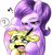 Size: 949x997 | Tagged: safe, artist:nekubi, fluttershy, oc, pegasus, pony, japanese, mouth hold, pixiv