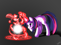 Size: 4000x3000 | Tagged: safe, artist:ultimiant, derpibooru import, twilight sparkle, magic, magic circle, solo