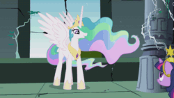 Size: 1248x702 | Tagged: safe, screencap, princess celestia, twilight sparkle, unicorn twilight, alicorn, pony, unicorn, friendship is magic, affection, animated, behaving like a cat, big crown thingy, castle of the royal pony sisters, cute, daaaaaaaaaaaw, duo, element of magic, elements of harmony, eyes closed, happy, heartwarming, horses doing horse things, hug, jewelry, momlestia, neck hug, nuzzling, regalia, smiling, spread wings, stretching, sweet dreams fuel, twiabetes, twilight cat