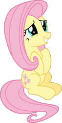 Size: 4151x8190 | Tagged: safe, artist:thisismyphotoshoppin, fluttershy, pegasus, pony, absurd resolution, simple background, sitting, solo, transparent background, vector