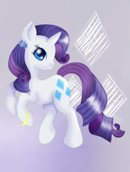 Size: 1024x1365 | Tagged: safe, artist:tuxisthename, rarity, pony, unicorn, female, horn, mare, solo, white coat