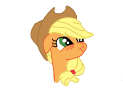 Size: 1772x1259 | Tagged: artist needed, safe, applejack, earth pony, pony, bust, simple background, solo, twiface