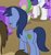 Size: 170x180 | Tagged: safe, screencap, amethyst star, doctor whooves, rarity, sparkler, spike, dragon, earth pony, pony, unicorn, the super speedy cider squeezy 6000, background pony, bottlecap (character), butt, cropped, female, from behind, mare, plot, solo focus