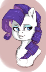 Size: 476x750 | Tagged: dead source, safe, artist:armus, rarity, anthro, missing horn