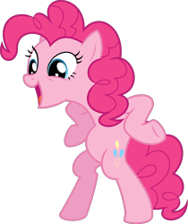 Size: 8400x10000 | Tagged: safe, artist:starshinecelestalis, pinkie pie, earth pony, pony, a canterlot wedding, absurd resolution, bipedal, faic, simple background, solo, transparent background, vector