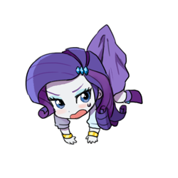 Size: 500x500 | Tagged: safe, artist:baekgup, rarity, equestria girls, boots, chibi, clothes, cute, paper child, raribetes, skirt, skirt lift, skirt pull, solo