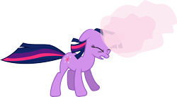 Size: 2480x1356 | Tagged: safe, artist:silentmatten, derpibooru import, twilight sparkle, unicorn twilight, unicorn, boast busters, eyes closed, magic, simple background, solo, transparent background, vector