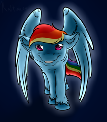 Size: 666x759 | Tagged: safe, artist:crosspone, derpibooru import, rainbow dash, pegasus, pony, female, mare, simple background, solo