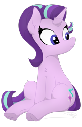 Size: 1105x1701 | Tagged: safe, artist:soctavia, starlight glimmer, pony, unicorn, cute, female, happy, mare, simple background, sitting, solo, transparent background