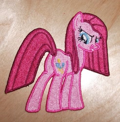 Size: 887x901 | Tagged: safe, artist:ethepony, pinkie pie, earth pony, pony, patch, photo, pinkamena diane pie, solo