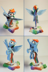 Size: 1920x2880 | Tagged: safe, artist:uncommented, derpibooru import, rainbow dash, pegasus, pony, 3d print, sculpture, solo