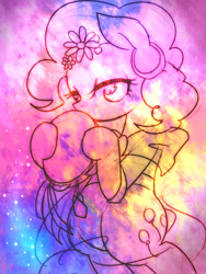 Size: 600x800 | Tagged: safe, artist:araraginatsuki, pinkie pie, earth pony, pony, pixiv, psychedelic, solo