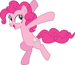 Size: 4578x4000 | Tagged: safe, artist:spier17, pinkie pie, pony, .svg available, bipedal, simple background, solo, transparent background, vector