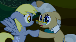 Size: 1280x720 | Tagged: safe, screencap, derpy hooves, mayor mare, pegasus, pony, lesson zero, female, mare