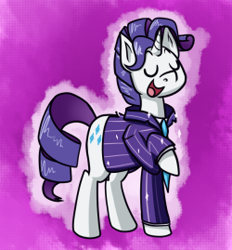 Size: 250x269 | Tagged: safe, artist:alittleofsomething, elusive, rarity, pony, unicorn, clothes, necktie, rule 63, solo, sparkles