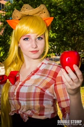 Size: 683x1024 | Tagged: safe, artist:forgiveuspluto, applejack, human, cosplay, irl, irl human, photo, solo