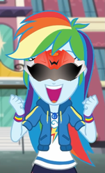 Size: 653x1080 | Tagged: safe, derpibooru import, edit, editor:sonic ranger, rainbow dash, equestria girls, equestria girls series, the last day of school, cropped, dashie morphs, geode of super speed, magical geodes, morpher, power rangers, power rangers jungle fury, red ranger, solo