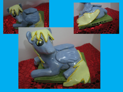 Size: 1152x864 | Tagged: safe, artist:inkblu, derpy hooves, pegasus, pony, female, irl, mare, money box, photo