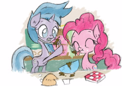 Size: 3896x2808 | Tagged: safe, artist:errorpony, air way, pinkie pie, earth pony, pony, baking, braces, headgear