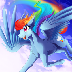 Size: 3000x3000 | Tagged: safe, artist:thenornonthego, derpibooru import, rainbow dash, pegasus, pony, high res, hoers, solo