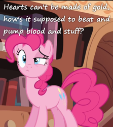 Size: 402x450 | Tagged: safe, screencap, pinkie pie, earth pony, pony, heart of gold, insane pony thread, solo