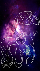 Size: 1080x1920 | Tagged: safe, artist:sirgalahadbw, starlight glimmer, pony, unicorn, galaxy, lineart, phone wallpaper, wallpaper