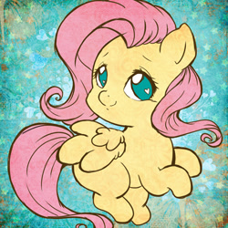 Size: 500x500 | Tagged: safe, artist:pepacs, fluttershy, pegasus, pony, chibi, cute, shyabetes, solo