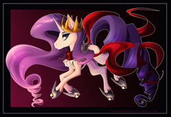 Size: 3500x2400 | Tagged: safe, artist:thenornonthego, rarity, pony, unicorn, crown, female, horn, mare, purple mane, solo, white coat