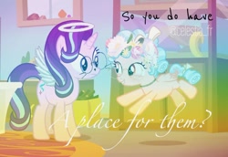 Size: 1080x741 | Tagged: safe, edit, edited screencap, screencap, cozy glow, starlight glimmer, pegasus, pony, marks for effort, female, filly, wat