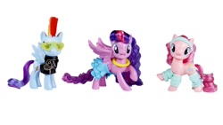 Size: 960x540 | Tagged: safe, derpibooru import, pinkie pie, rainbow dash, twilight sparkle, twilight sparkle (alicorn), alicorn, earth pony, pegasus, pony, 80s, glam rock dash, official, pop princess twilight, san diego comic con, sdcc 2018, toy