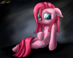 Size: 2320x1850 | Tagged: safe, artist:zortail, pinkie pie, earth pony, pony, pinkamena diane pie, sad, solo