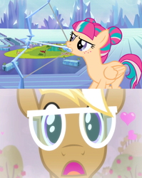 Size: 1020x1284 | Tagged: safe, artist:berrypunchrules, edit, screencap, sour sweet, trenderhoof, pony, equestria games (episode), games ponies play, simple ways, equestria girls ponified, female, male, ponified, shipping, shipping domino, sourhoof, straight