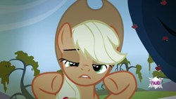 Size: 1920x1080 | Tagged: safe, screencap, applejack, earth pony, pony, bats!, female, mare, solo