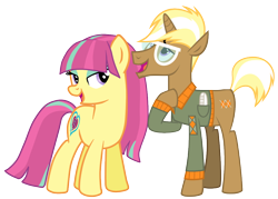 Size: 1046x750 | Tagged: safe, artist:hannaspeert123, artist:shnakes, edit, sour sweet, trenderhoof, pony, equestria girls ponified, female, male, ponified, shipping, sourhoof, straight