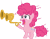 Size: 7103x5601 | Tagged: safe, artist:agamnentzar, artist:internationaltck, pinkie pie, earth pony, pony, .psd available, absurd resolution, filly, filly pinkie pie, flugelhorn, simple background, solo, transparent background, vector, younger