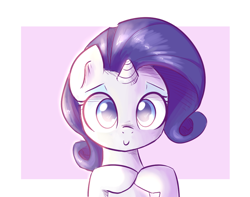 Size: 1064x840 | Tagged: safe, artist:artguydis, rarity, pony, unicorn, bust, cute, female, hooves together, mare, portrait, raribetes, solo