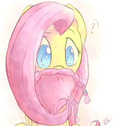 Size: 1000x1100 | Tagged: safe, artist:spikedmauler, fluttershy, pegasus, pony, beard, female, mare, solo