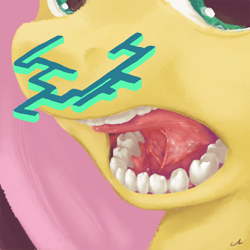 Size: 1200x1200 | Tagged: safe, artist:docwario, fluttershy, pegasus, pony, detailed, mouth, open mouth, solo