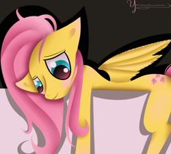Size: 2000x1800 | Tagged: safe, artist:yumiarica, fluttershy, pegasus, pony, blushing, female, mare, solo
