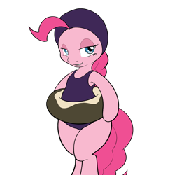 Size: 2400x2400 | Tagged: safe, artist:vulapa, pinkie pie, pony, bedroom eyes, bipedal, clothes, floaty, hat, inner tube, one-piece swimsuit, solo, swimming cap, swimsuit, tutu