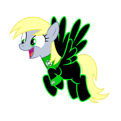 Size: 1152x1152 | Tagged: safe, artist:dashiesparkle, artist:motownwarrior01, derpy hooves, pegasus, pony, dc comics, female, green lantern, green lantern (comic), green lantern corps, mare, simple background, solo, transparent background, wristband