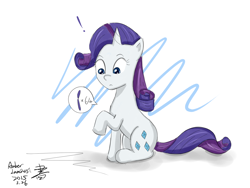 Size: 1600x1200 | Tagged: safe, artist:vanillafox2035, rarity, pony, unicorn, female, horn, mare, solo, white coat