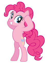 Size: 3000x3972 | Tagged: safe, artist:j-brony, pinkie pie, earth pony, pony, bipedal, female, grin, mare, my brain is full of fuck, simple background, smiling, solo, transparent background, vector