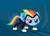 Size: 8295x6000 | Tagged: safe, artist:imageconstructor, derpibooru import, rainbow dash, zapp, pegasus, pony, power ponies (episode), absurd resolution, clothes, costume, filly, filly rainbow dash, power ponies, solo, vector, younger