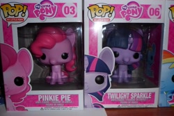 Size: 4608x3072 | Tagged: safe, derpibooru import, pinkie pie, twilight sparkle, earth pony, pony, merchandise, pop!, vinyl figure