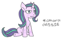 Size: 1014x656 | Tagged: safe, artist:cmara, starlight glimmer, pony, unicorn, female, mare, solo, traditional art