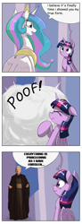 Size: 375x1024 | Tagged: safe, artist:otakuap edit, princess celestia, twilight sparkle, twilight sparkle (alicorn), alicorn, pony, celestia's true form, chancellor palpatine, character to character, comic, darth sidious, emperor palpatine, exploitable meme, female, mare, meme, star wars